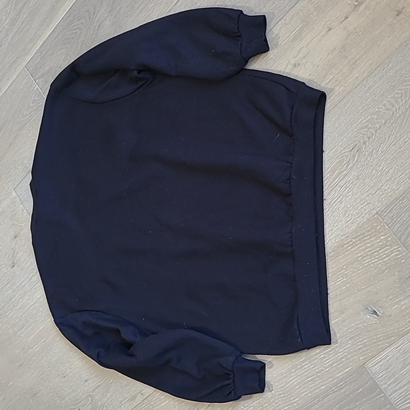 Pink Elephant Vintage Sweatshirt Women's Large Black w/Silver Metallic Graphics - Picture 4 of 8